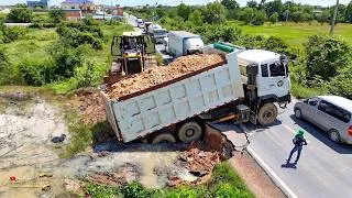 Thumbnail: Oh Wow Starting NEW !! Slope Huge Soils Delete Making Road with Dump Truck And Dozer C2 ShAnTui PuSh