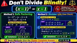 Thumbnail: Never Divide by a Variable Without Checking! | The Hidden Solution Trap