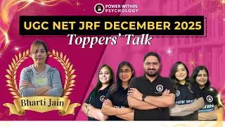 Thumbnail: UGC NET JRF December 2025 Toppers Talk | Bharti Jain Strategy & Preparation Insights