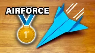 Thumbnail: Origami Airforce Paper Airplane | Easy Tutorial!