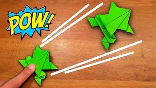 Thumbnail: Origami JUMPING Paper Frog | EASY Tutorial