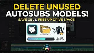 Thumbnail: How to Delete AutoSubs AI Models to Free Up Disk Space (DaVinci Resolve)