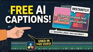 Thumbnail: Get FREE AI Animated Captions in DaVinci Resolve (No CapCut Pro Needed!)