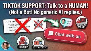 Thumbnail: How to Contact TikTok Support on iPhone (Bypass AI bots & Talk to a Human!)