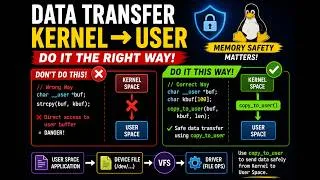 Thumbnail: Linux Character Drivers | copy_to_user for Safe Data Transfer Explained