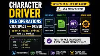 Thumbnail: Linux Character Driver: File Operations & User Space Interaction Explained