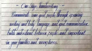 Thumbnail: One page of inspiring handwriting practice in English || Handwriting practice ||