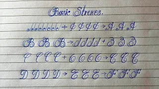 Thumbnail: Capital letters basic strokes || How to improve handwriting || Handwriting practice || 