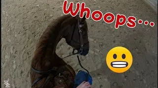 Thumbnail: I was NOT supposed to ride this horse… | GoPro lesson vlog
