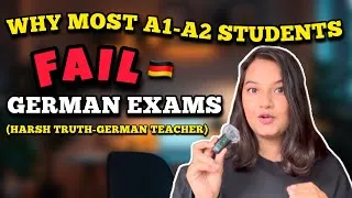Thumbnail: Why Most A1–A2 Students FAIL German Exams (Harsh Truth from German Teacher).