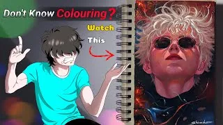 Thumbnail: How To Draw Realistic Gojo Drawing With Acrylic Paint || Step by Step Anime Drawing Tutorial.