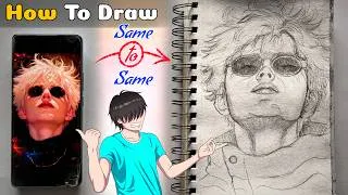 Thumbnail: Anime Character Drawing Tutorial For Beginners || Gojo Outline Drawing Tutorial Step by Step.