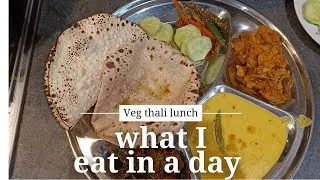 Thumbnail: Veg Indian Thali: What I Eat in a Day for a Healthy & Delicious Lunch!"   Indian family in UK