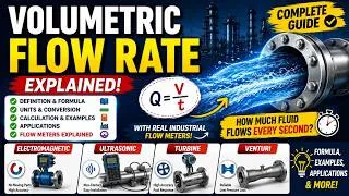 Thumbnail: Volumetric Flow Rate Explained | Industrial Flow Meters | Definition, Formula, Units, Calculation