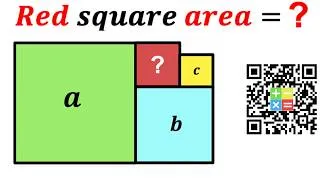 Thumbnail: Can you find area of the Red shaded region? | (Squares) | #math #maths | #geometry