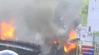 Thumbnail: Fire Katwe police station houses #fire #police