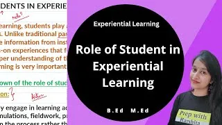 Thumbnail: Role of Student in Experiential Learning | Experiential Learning