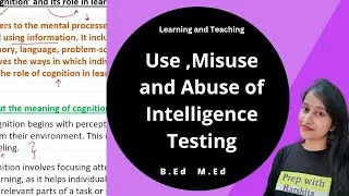 Thumbnail: Use, Misuse and Abuse of Intelligence Testing | Learning and Teaching