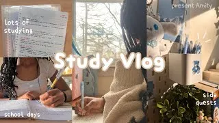 Thumbnail: study vlog 🧸🖇️ : realistic school days, low motivation studying & cozy breaks