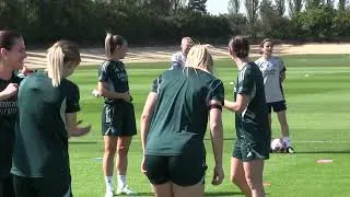 Thumbnail: Arsenal Women training pre Olympique Lyonnais Feminin away