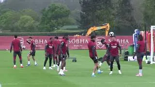 Thumbnail: Arsenal training pre Atletico Madrid away