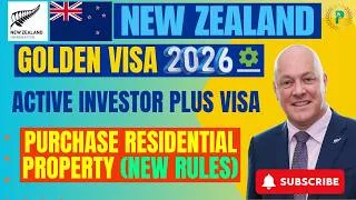 Thumbnail: New Zealand Active Investor Plus Visa 2026 Explained (Property Rule Changes)