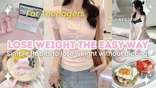 Thumbnail: How to ACTUALLY Lose Weight with Simple Habits | Realistic Guide 🩷