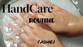 Thumbnail: ASMR HandCare Routine - Manicure at Home(Nail Cutting, Filing, Shaving, Hand Soak etc.)  #selfcare