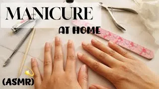 Thumbnail: ASMR Manicure at Home (Removing Nailpolish + Stickers, Nail Cutting, Nail Filing, Cuticle Care) 