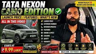 Thumbnail: Tata Nexon facelift ❌ Tata Nexon Camo Edition ✅ | Nexon Camo Edition vs Brezza Facelift |