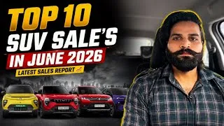 Thumbnail: Top 10 SUV Sales in June 2026 🚗 | Punch vs Brezza vs Scorpio vs Nexon | Best Selling SUVs India