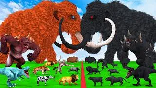 Thumbnail: Prehistoric Mammals Vs Black Dark Animals Size Animal Epic Battle Animal RevoltBattle Simulator ARBS