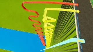 Thumbnail: Straight vs Triangle Spiral vs Snake Down Mat Flume Water Slides – Planet Coaster 2
