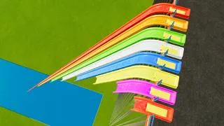 Thumbnail: Shortest vs Longest Mat Flume Water Slides – Planet Coaster 2