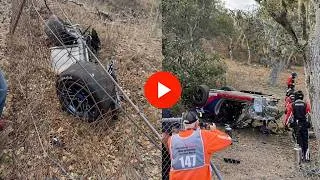 Thumbnail: Terrifying Porsche Crash at Laguna Seca Corkscrew | Laguna Seca Crash Video: Fence Destroyed