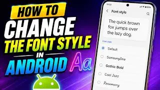 Thumbnail: How to Change the Font Style in Android
