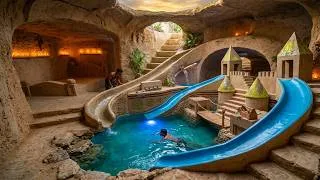 Thumbnail: Building a Hidden Cliffside Bathhouse with Multi-level Pool System, Carved Meditation Room