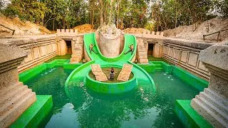 Thumbnail: 100 Days Survive in Rainforest Building Underground Water Slide Park and Swimming Pool House