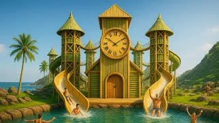Thumbnail: They Said It Was Impossible — We Built a $2M Clock Tower Waterpark on a Abandoned Island!