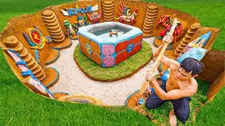 Thumbnail: 100 Days Build Swimming Pool Cool Water Slide Around The Secret Underground House