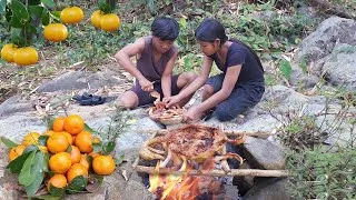 Thumbnail: Life in jungle, Cooking duck and Pick wild oranges for food in forest