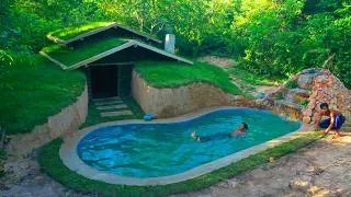 Thumbnail: 65 Days Build The Most Amazing Underground Roof Grass Hobbit House With Swimming Pool