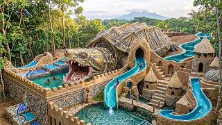 Thumbnail: 220 Days Building a Snapping Turtle Castle Waterpark with Multi-Level Slides Using Primitive Tools