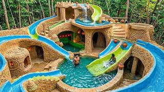 Thumbnail: 180 Days Building Sandcastle House with a Spiral Slide Tower & Waterfall Grotto Using Primitive Tool