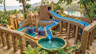 Thumbnail: 210 Days Building Tunnel House With Hot Spring Fountain & 2-Story Slide Tower Using Primitive Tools