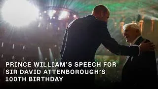 Thumbnail: Prince William's Speech For Sir David Attenborough's 100th Birthday At The Royal Albert Hall