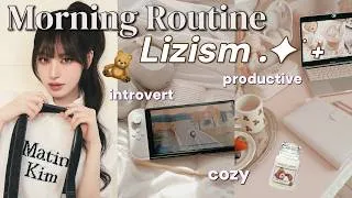 Thumbnail: Liz kpop Morning Routine 🧸 Lizism cozy & productive morning for introverts