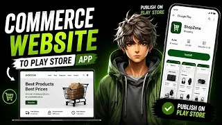Thumbnail: AI Se E-Commerce Website Banao & Play Store Par Publish Karo! 🚀