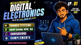 Thumbnail: Digital Electronics #1: Number System & Conversions | Binary,Decimal,Octal,Hexadecimal + Complements