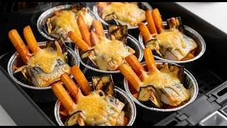 Thumbnail: Air Fryer Cheesy Potato & Eggplant Sticks with Mackerel Fish
